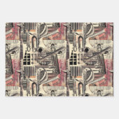 Jazz Age Musician 1920er Jahre Dadaist Style Geschenkpapier Set (Vorderseite 3)