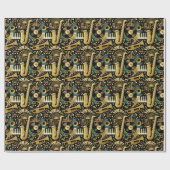 Jazz Age Musikmuster Geschenkpapier (Flach)