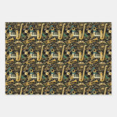 Jazz Age Musikmuster Geschenkpapier Set (Vorderseite 3)