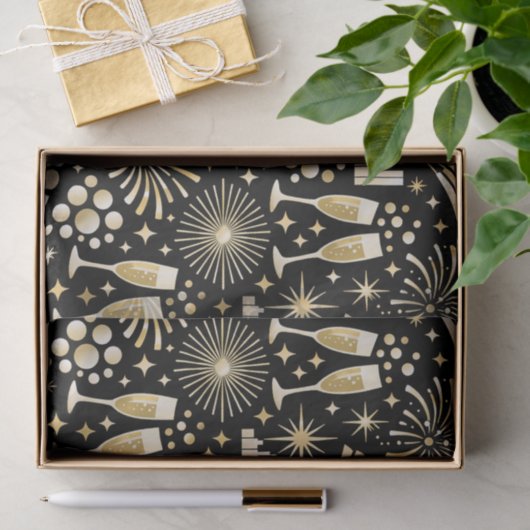 Jazz Age New Year Pattern Seidenpapier (Geschenk)