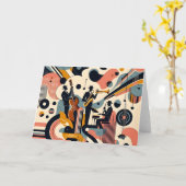 Jazz Age Psychedelic Trio aus dem Mittelalter Karte (Gelbe Blume)