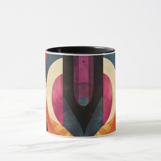 Jazz Age Retro Abstract Design Tasse (Zentrum)