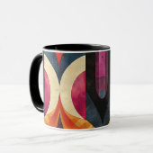 Jazz Age Retro Abstract Design Tasse (Vorderseite Links)