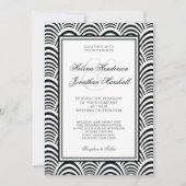 Jazz Age Roaring Twenties Art Deco Wedding Einladung (Vorderseite)