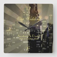 Jazz Age Saxophone City Skyline Hochzeitsgeschenk