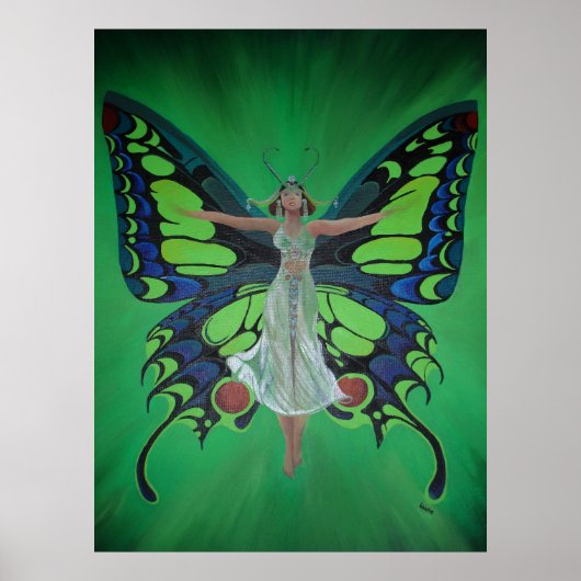 Jazz Age Showgirl Flapper Weekend Butterfly Wings Poster (Vorne)