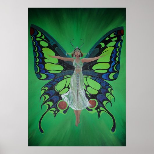 Jazz Age Showgirl Flapper Weekend Butterfly Wings Poster (Vorne)