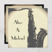 Jazz Age Wedding Einladung Art Deco Stil (Vorne/Hinten)