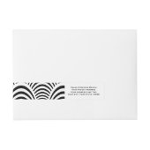 Jazz-Alters-Kunst-Deko-Eleganz Schwarzweiss Rundum-Adressaufkleber (Vorderseite)