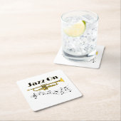 Jazz an rechteckiger pappuntersetzer (Vor Ort)