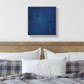 Jazz auf blau ummantelte Canvas Print Leinwanddruck (Insitu (Schlafzimmer))