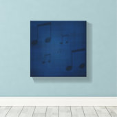 Jazz auf blau ummantelte Canvas Print Leinwanddruck (Insitu (Holzboden))