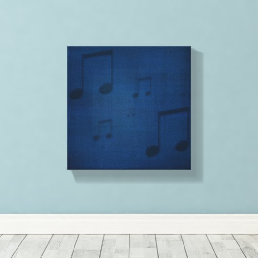 Jazz auf blau ummantelte Canvas Print Leinwanddruck (Insitu (Holzboden))