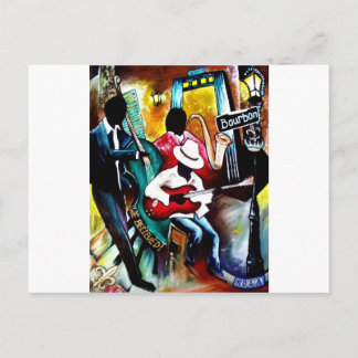 Jazz auf Bourbon St.jpg Postkarte