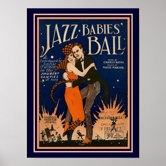 "Jazz Babies Ball" Deko Sheet Music Print 12 x 16 (Vorne)