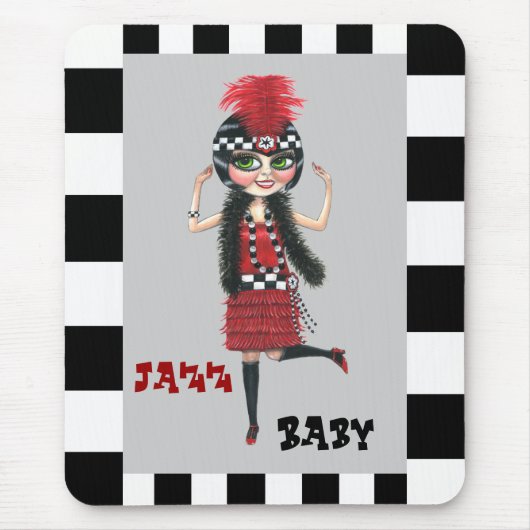 Jazz Baby Roaring '20s Flapper Mousepad (Vorne)