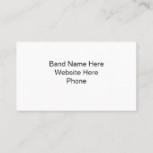 Jazz Band Business Cards Visitenkarte (Rückseite)