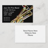 Jazz Band Business Cards Visitenkarte (Vorne/Hinten)