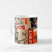 Jazz Band Cool Vintage Poster Kaffeetasse (Vorderseite Links)