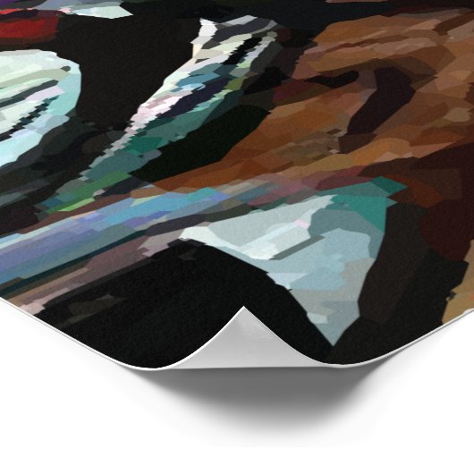 Jazz Band Digital Art Poster (Ecke)