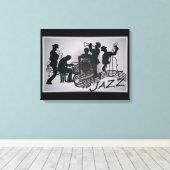 JAZZ Band Leinwanddruck (Insitu (Holzboden))