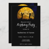 Jazz Band Moon Birthday Einladung (Vorne/Hinten)