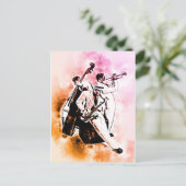 JAZZ Band Musicians Unique Watercolor Music Postkarte (Stehend Vorderseite)