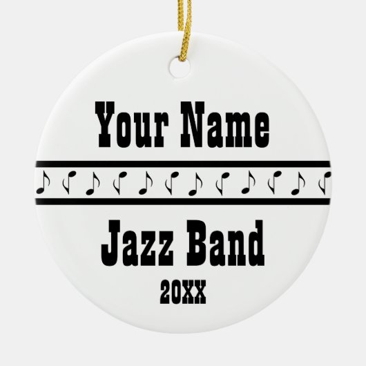 Jazz-Band-personalisiertes Keramikornament (Vorne)