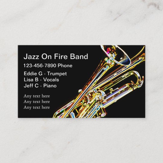 Jazz Band Visitenkarten Visitenkarte Zazzle De