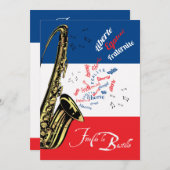 Jazz-Bastille-Tagesam 14. Juli Einladung (Vorne/Hinten)