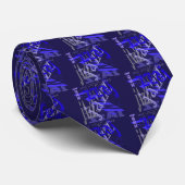 Jazz Blue on Blue Krawatte (Gerollt)