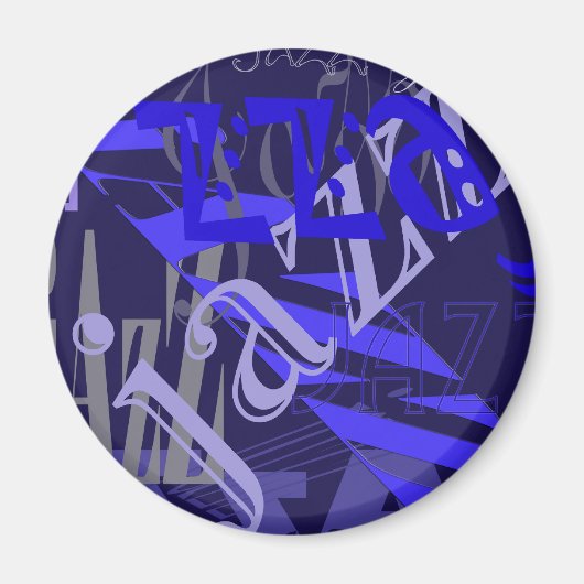 Jazz Blue on Blue Magnet (Vorne)