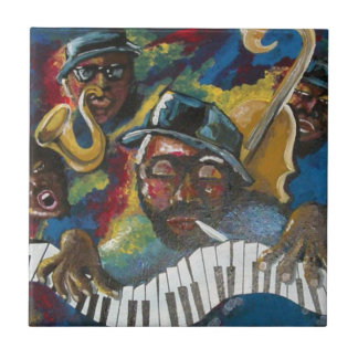 Jazz Blues African American Folk Art Tile Fliese