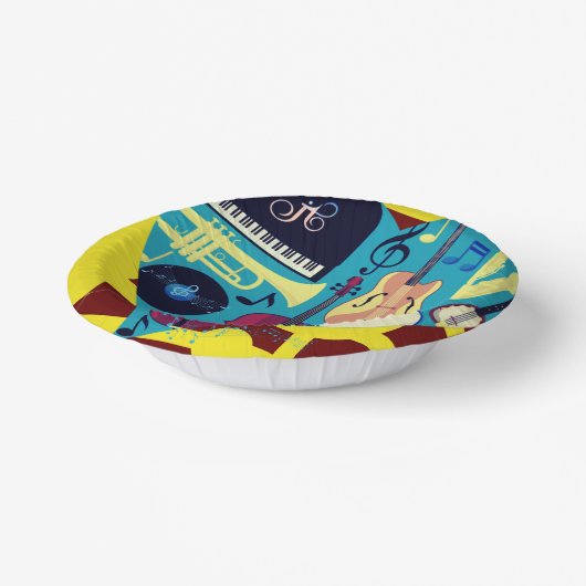 Jazz Blues Pappteller (Gewinkelt)