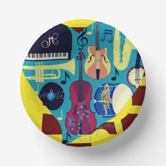 Jazz Blues Pappteller (Vorderseite)