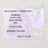 Jazz Blues Thema Retro Party Einladung (Rückseite)