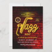 Jazz Blues Themed Party Einladung (Vorderseite)