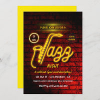 Jazz Blues Themed Party Einladung