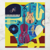 Jazz Blues Weinetikett (Einzelnes Label)