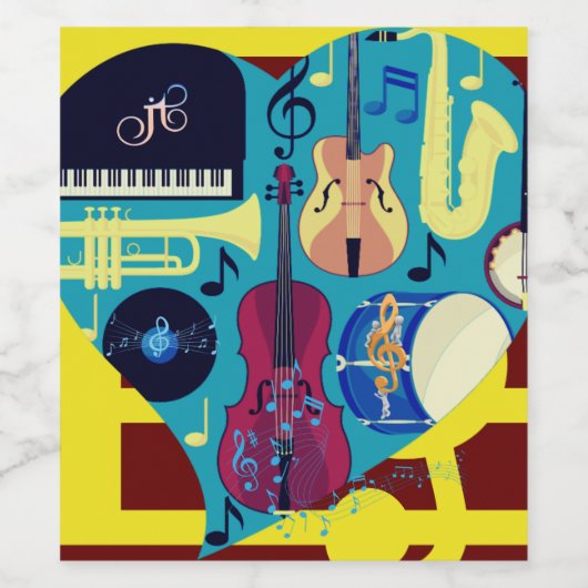 Jazz Blues Weinetikett (Einzelnes Label)