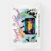 Jazz Cat Cafe Neujahrsbanner Banner (Vertikal)