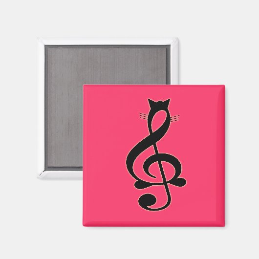 Jazz Cat Magnet (Vorderseite/Rückseite)