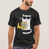 Jazz Cat Playing French Horn - Cool Smooth T-Shirt (Vorderseite)