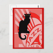 Jazz Cat Postkarte (Vorne/Hinten)