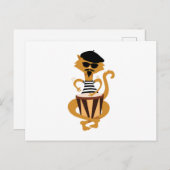 Jazz Cat Postkarte (Vorne/Hinten)