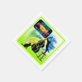 Jazz Cats | Double Bass Paper Napkins Serviette (Ecke)