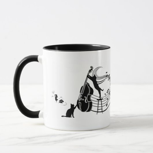 Jazz Cats | Double Bass | Tasse des Kaffees (Links)
