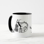 Jazz Cats | Double Bass | Tasse des Kaffees (Vorderseite Links)