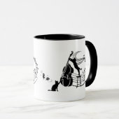 Jazz Cats | Double Bass | Tasse des Kaffees (VorderseiteRechts)