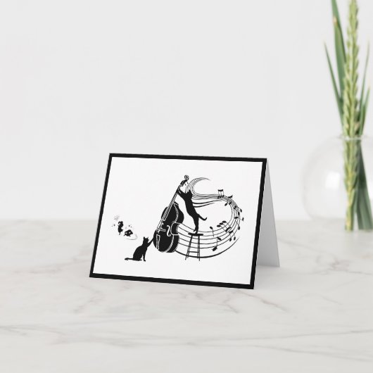 Jazz Cats | Falsche doppelte Notizkarte (Vorderseite)